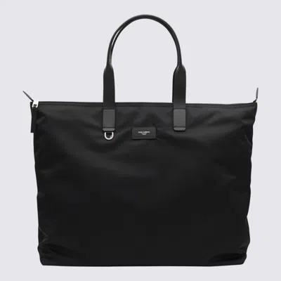 Dolce & Gabbana Zippered Tote Bag With Leather Handles In Black