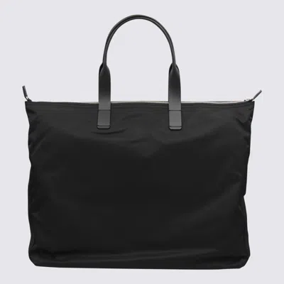 Dolce & Gabbana Zippered Tote Bag With Leather Handles In Black