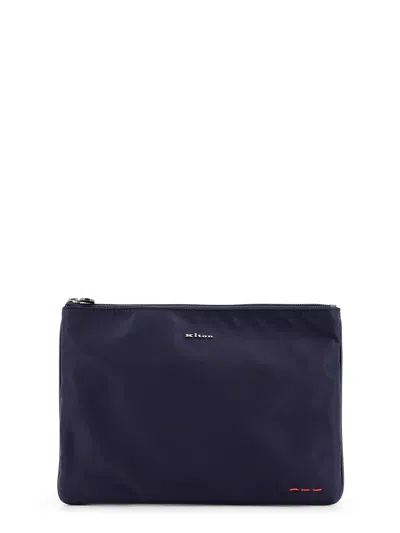 Kiton Ciro Paone Nylon Clutch With Metal Logo
