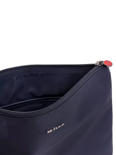 Kiton Ciro Paone Nylon Clutch With Metal Logo