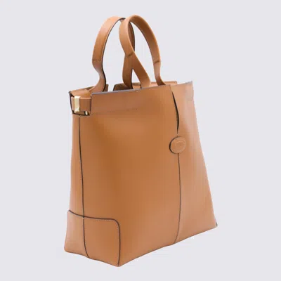 Tod's Tods Brown Leather Totes In Brown