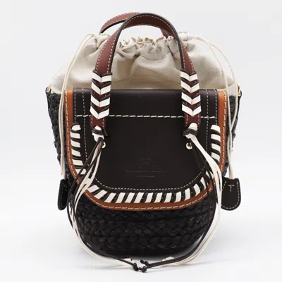 Cuba Lab Black Leather Habanera Satchels Bag In Black