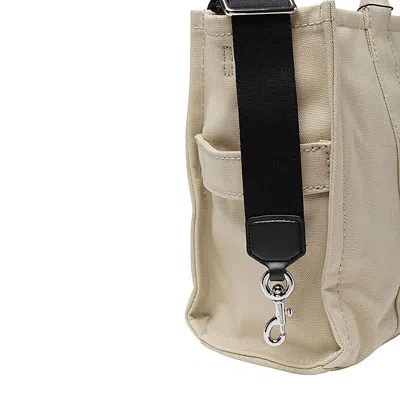 Marc Jacobs Structured Beige Tote Bag With Dual Handles And Bold Branding In Nude