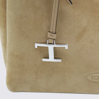 Tod's Dolce & Gabbana Black Calf Leather Flat Shoes In Nude