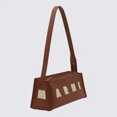 Marni Borsa A Spalla In Pelle Caramello  Donna
