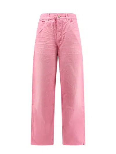 Balenciaga Wide-leg Baby Pink Jeans In Pink