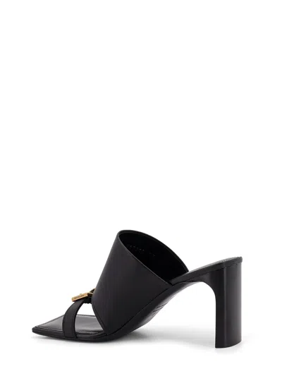 Balenciaga Bel Air Leather Sandals In Black