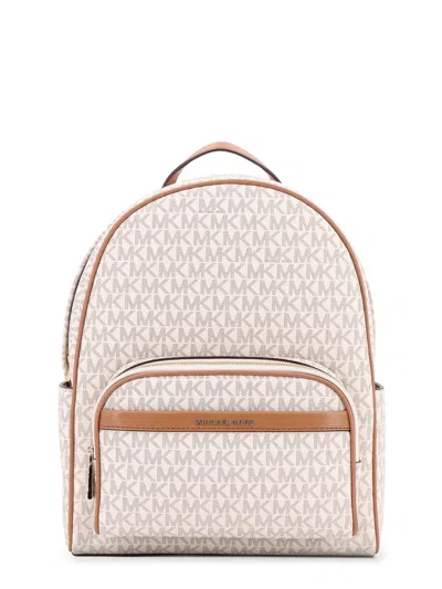 Michael Kors Bex Coated Canvas Backpack With Frontal Logo Patch