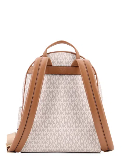 Michael Kors Bex Coated Canvas Backpack With Frontal Logo Patch