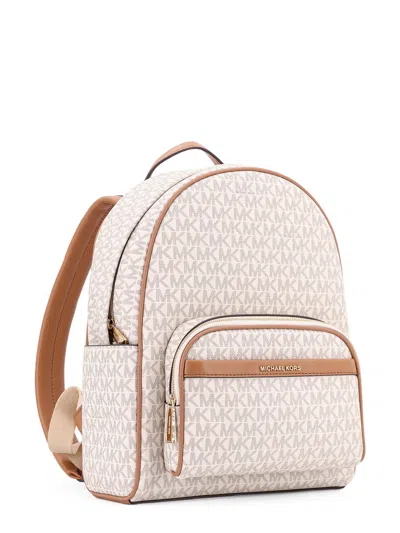 Michael Kors Bex Coated Canvas Backpack With Frontal Logo Patch