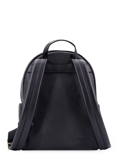 Michael Kors Bex Leather Backpack With Frontal Logo Patch