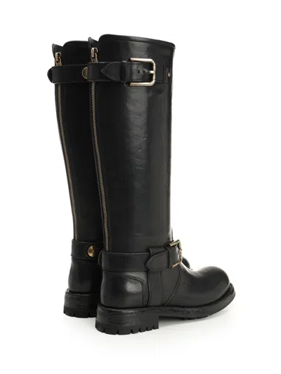 Dolce & Gabbana Buckle Lug Mid-calf Round Toe Boots
