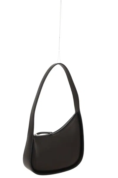 The Row Crescent Zip Shoulder Bag In Black