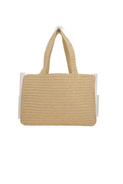 Valentino Borsa Shopping Viva Superstar Grande In Rafia Donna In Black