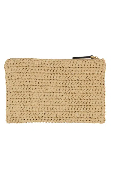 Valentino Viva Superstar Vlogo Crochet Clutch Bag In Multi