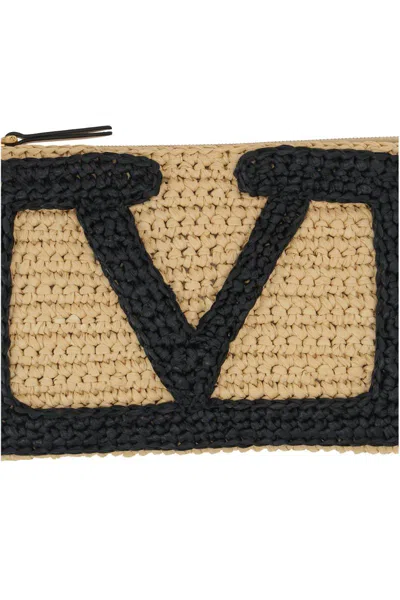 Valentino Viva Superstar Vlogo Crochet Clutch Bag In Multi