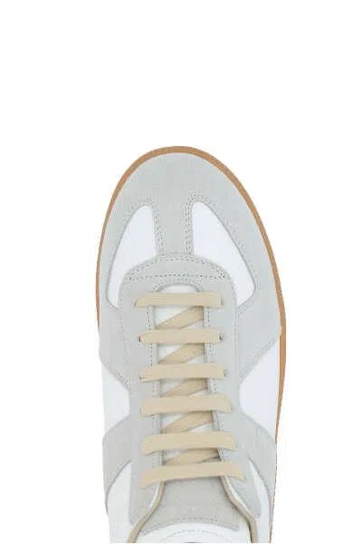 Maison Margiela Replica Lace-up Low-cut Sneakers In Brown