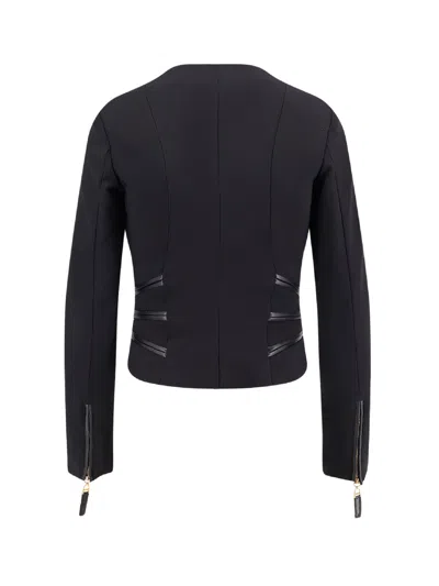 Elisabetta Franchi Blazer With Pockets And Zip In Black