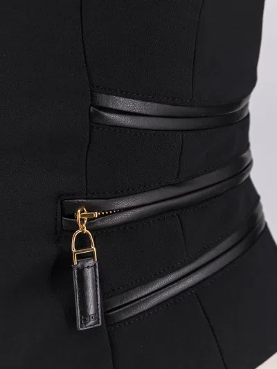 Elisabetta Franchi Blazer With Pockets And Zip In Black