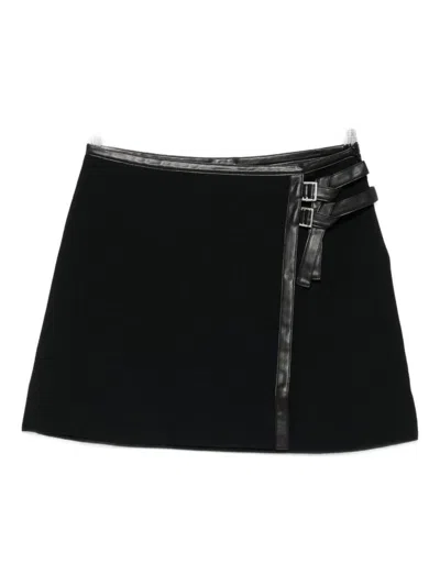 Liu •jo Buckled Mini Skirt In Black