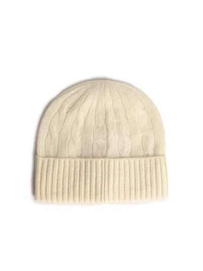Polo Ralph Lauren Ivory Wool Blend Beanie In White