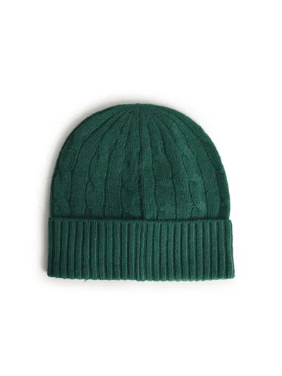 Polo Ralph Lauren Green Wool Blend Beanie In Green
