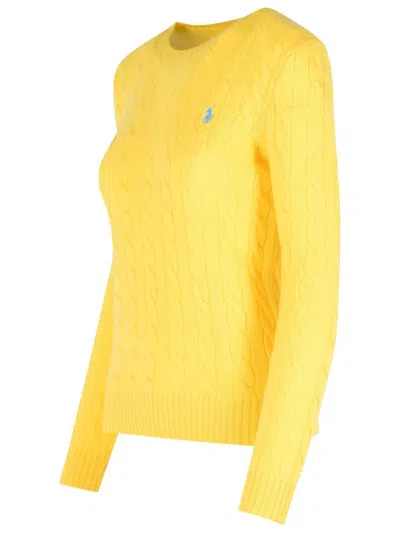 Polo Ralph Lauren Yellow Cashmere Blend Sweater In Yellow