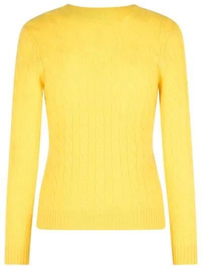 Polo Ralph Lauren Yellow Cashmere Blend Sweater In Yellow