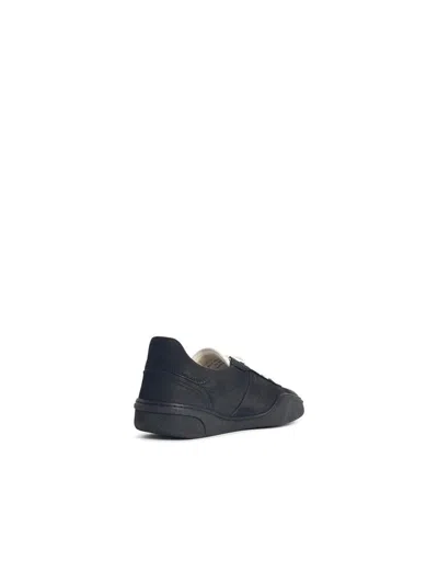 Acne Studios 'bars Nubuk M' Black Leather Sneakers In Black