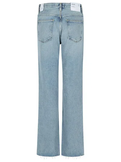 Agolde Five-pocket Denim Trousers In Blue
