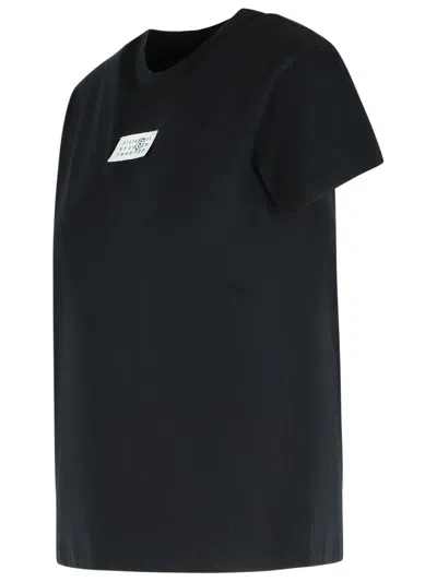 Mm6 Maison Margiela Mm6 By Maison Margiela Numeric Cotton Jersey T-shirt In Black