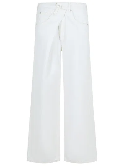 Agolde Criss Cross Jeans In White