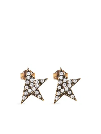 Golden Goose Golden Star-shaped Embellished Earrings In Silver