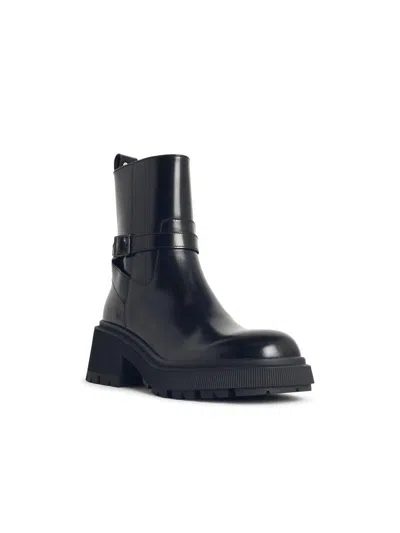 Jimmy Choo Soft Box Calf Conny Flat Boots Women In Black