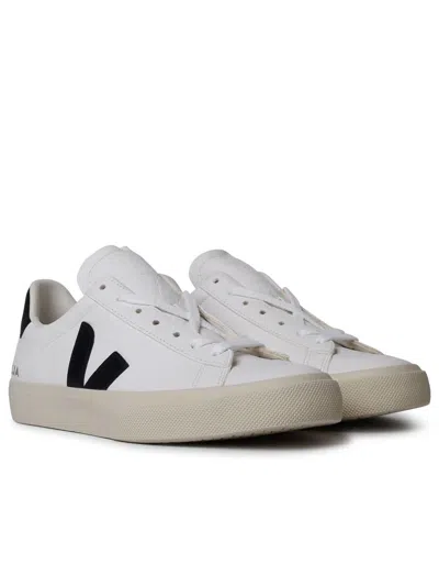 Veja White Leather Sneakers In White