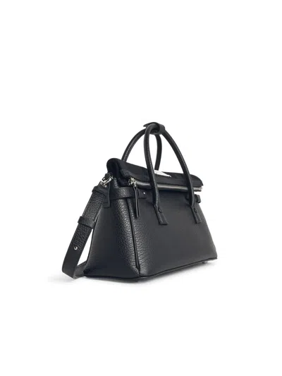 Maison Margiela '5ac East West' Black Leather Handbag In Black