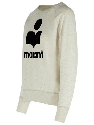 Isabel Marant Étoile Millyny Ecru Cotton Blend Sweatshirt In Gray