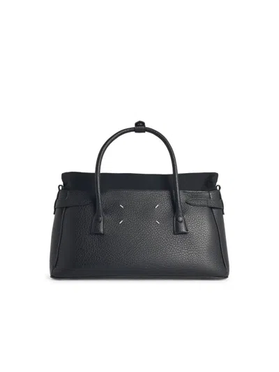 Maison Margiela '5ac East West' Black Leather Handbag In Black