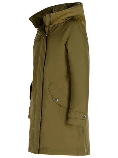 Woolrich Authentic 3 In 1 Parka Jacket In Green