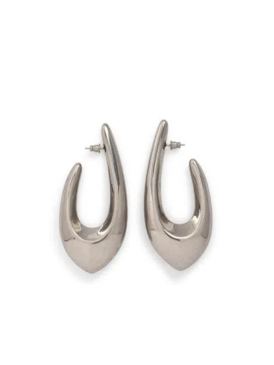 Panconesi Silver 'spada Drop' Earrings In Metallic