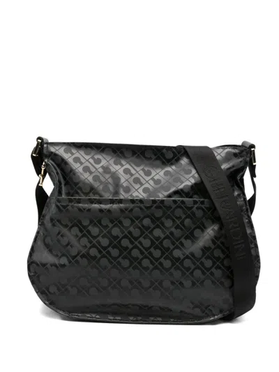 Gherardini Monogram-pattern Satchel Bag In Black