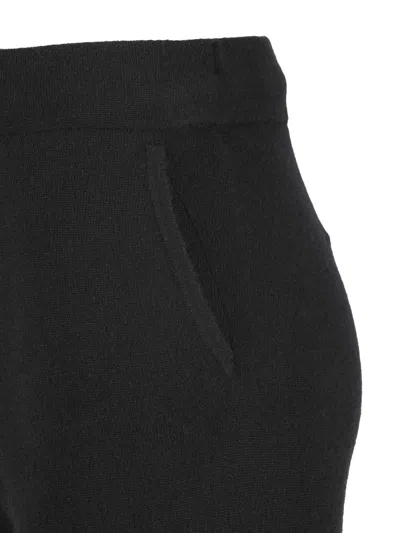Alpha Studio Drawstring Cashmere Trousers In Black