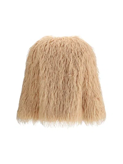Forte Forte Faux Fur Mongolia Eco Jacket In Neutral