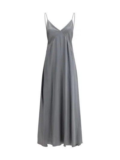 Forte Forte Spaghetti-strap Dress In Gray