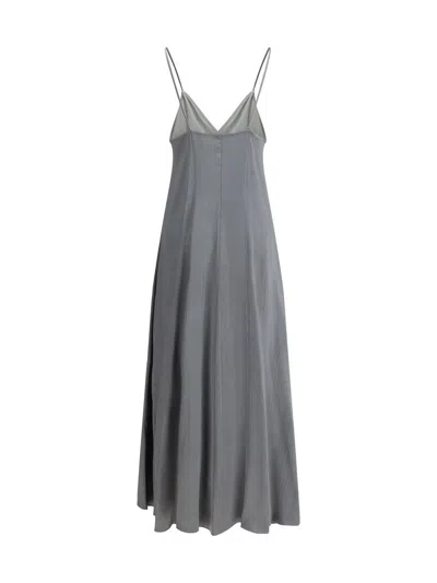 Forte Forte Spaghetti-strap Dress In Gray