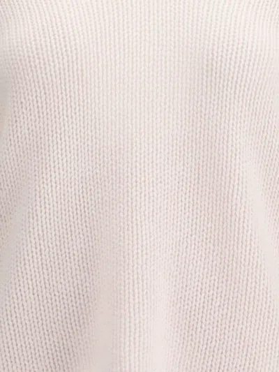 Forte Forte Cashmere And Wool V-neck Sweater In Neutral
