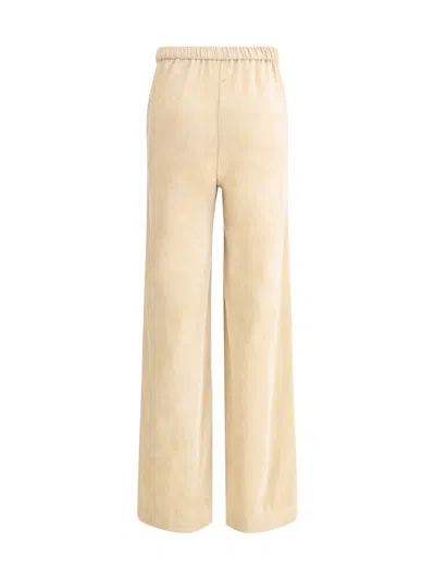 Forte Forte Elasticated-waistband Velvet Trousers In Neutral