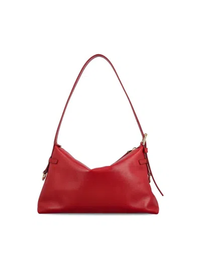 Givenchy Voyou Mini Shoulder Bag In Shiny Leather In Red