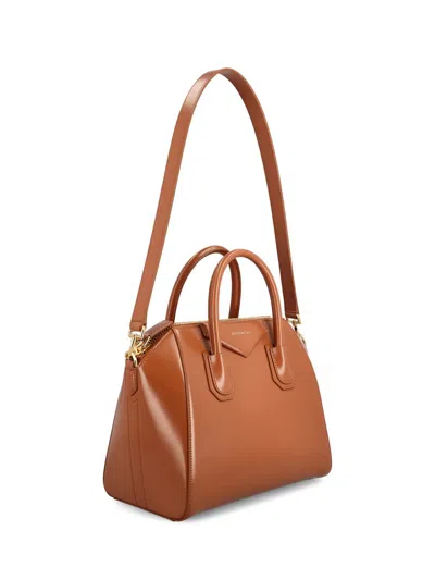 Givenchy Leather Top-handle Shoulder Bag In Brown