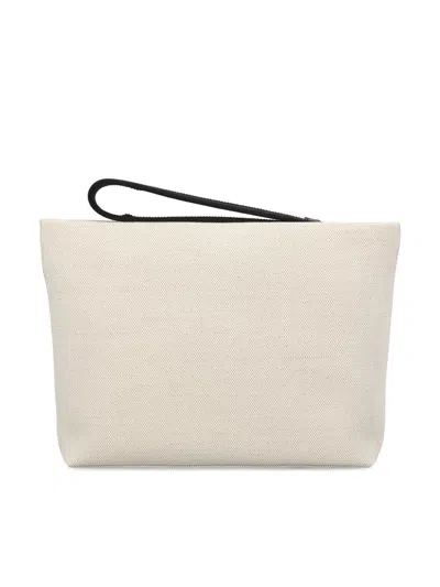 Givenchy Logo-tape Clutch Bag In White
